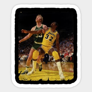 Larry Bird vs Magic Johnson Sticker